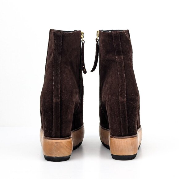 Paloma Barcelo Women Disa Brown Suede Platform Zip Ankle Boots size 10US EUR 40 - Picture 4 of 9